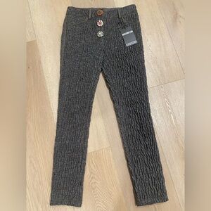 Moschino Black Textured Skinny Pants